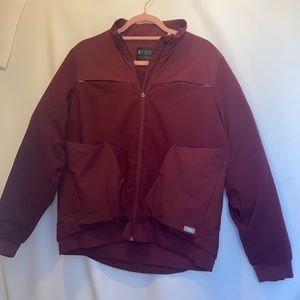 FIGS Morven insulated burgundy jacket large